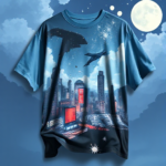 over size print t shirt